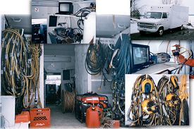 Dive van and video equipment